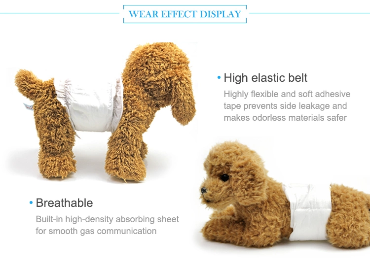 Disposable Male Dog Diapers Absorbent Wraps Adjustable Pet Supply